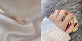 Lucky 8-figure diamond opening ring -J011S